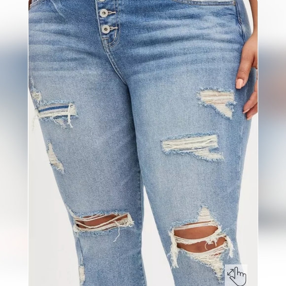 Torrid Mom Straight Vintage High-Rise Jean sz 22r - Picture 4 of 16